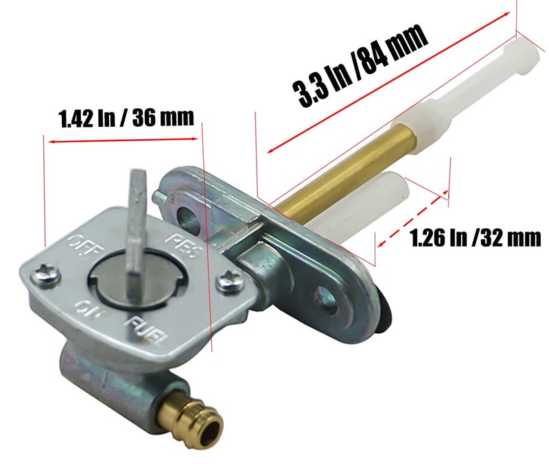 Aniro Moto Fuel Gas Tank Switch Valve Petcock For Suzuki DR200 DR250 DR350 DR350S DR350SE DR650, Fuel Tank Petcock Valve Switch Compatible with Yamaha Blaster 200 YFS200 1988-2006 - Image 2